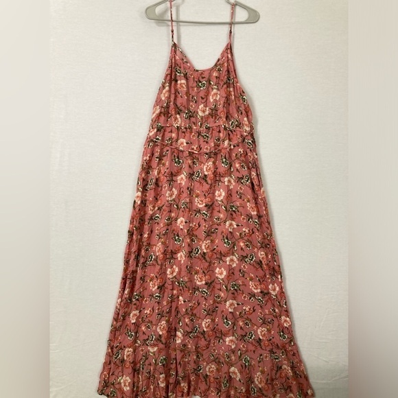 New Sangria Mauve Pink Floral Ruffle High Low Maxi Dress size XXL - Picture 9 of 11